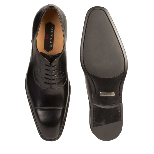 Mezlan Fermo Cap Toe Oxfords Black | MensDesignerShoe.com