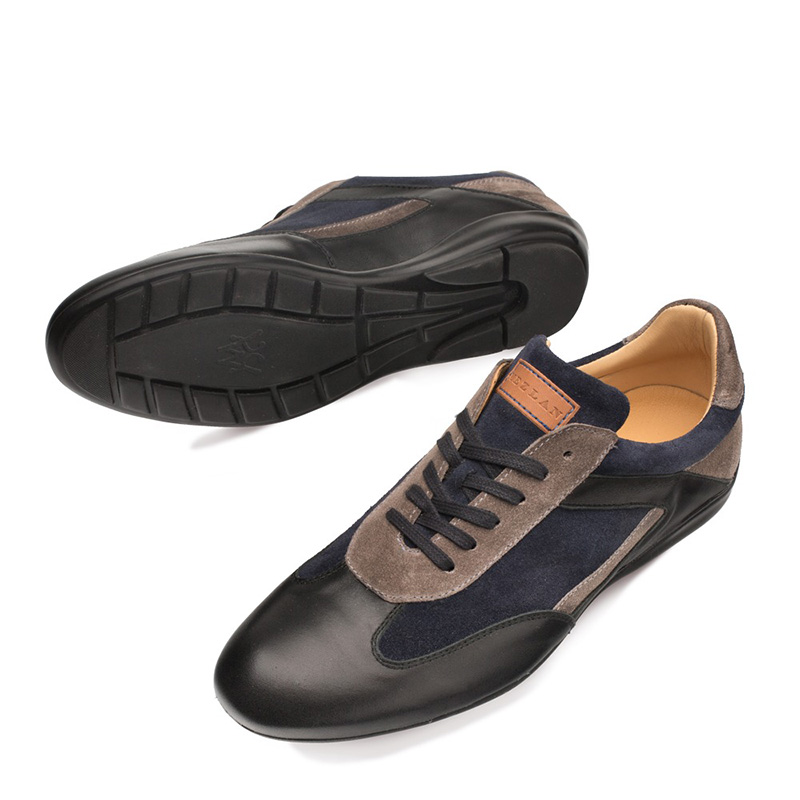 Mezlan Landguard Calfskin Suede Crossover Shoes Black Multi ...