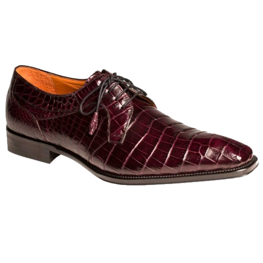 Mezlan Luciano Alligator Dress Shoes Burgundy | MensDesignerShoe.com