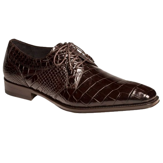 Mezlan Luciano Alligator Dress Shoes Dark Brown | MensDesignerShoe.com