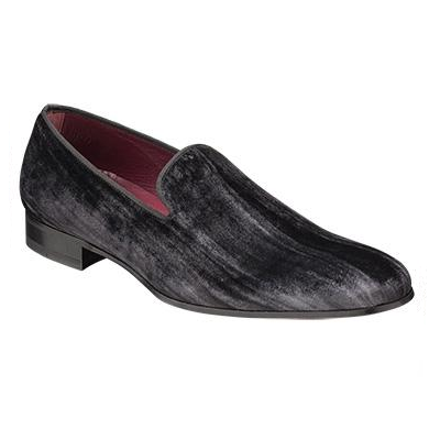 Mezlan Posto I Velvet Loafers Black | MensDesignerShoe.com