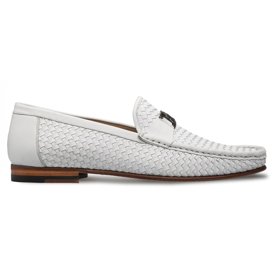 Mezlan R603 Woven Icon Loafers White | MensDesignerShoe.com