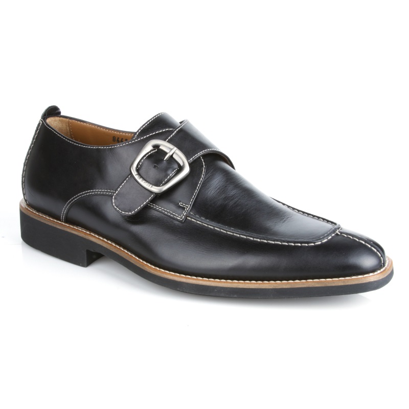 Michael Toschi Monk Strap Shoes Black | MensDesignerShoe.com