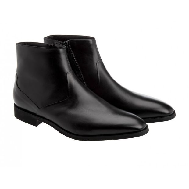 Moreschi 041767B Side Zipper Boots Black | MensDesignerShoe.com