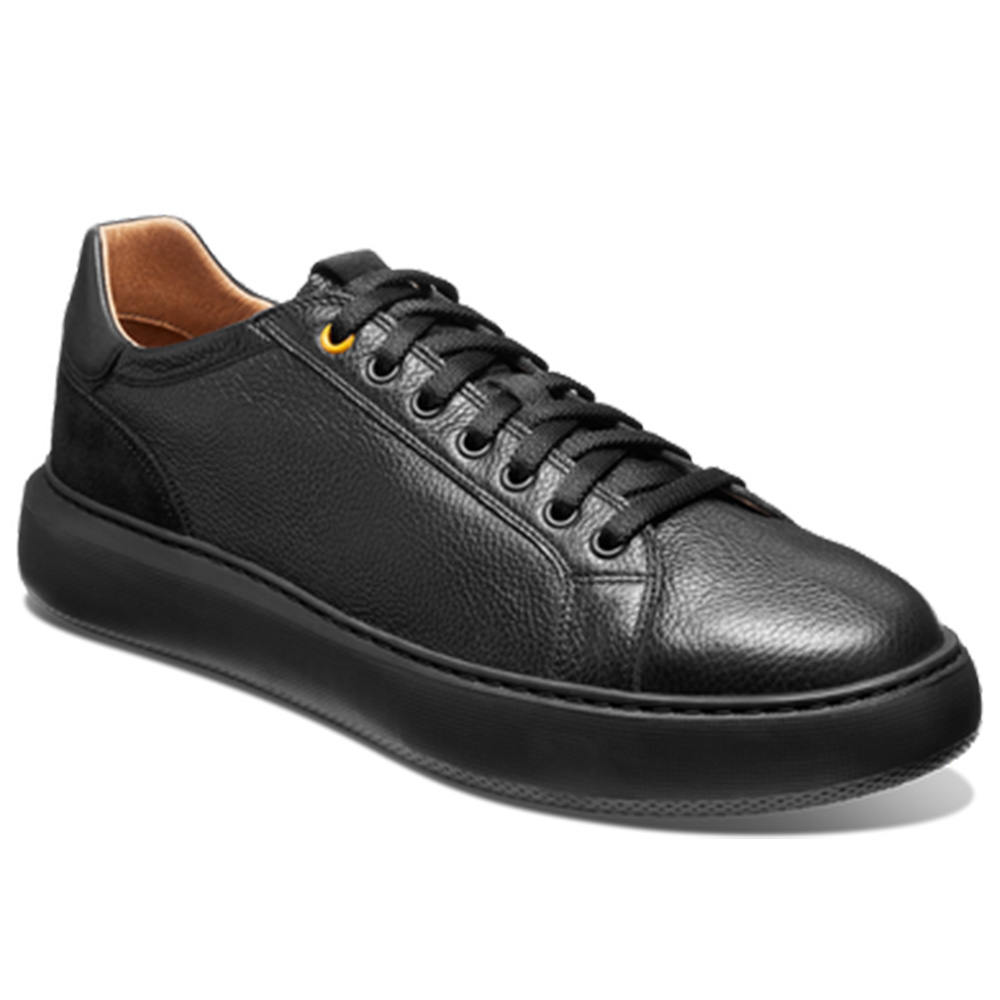 Samuel Hubbard Sunset Leather Sneakers Black/Black Sole Image