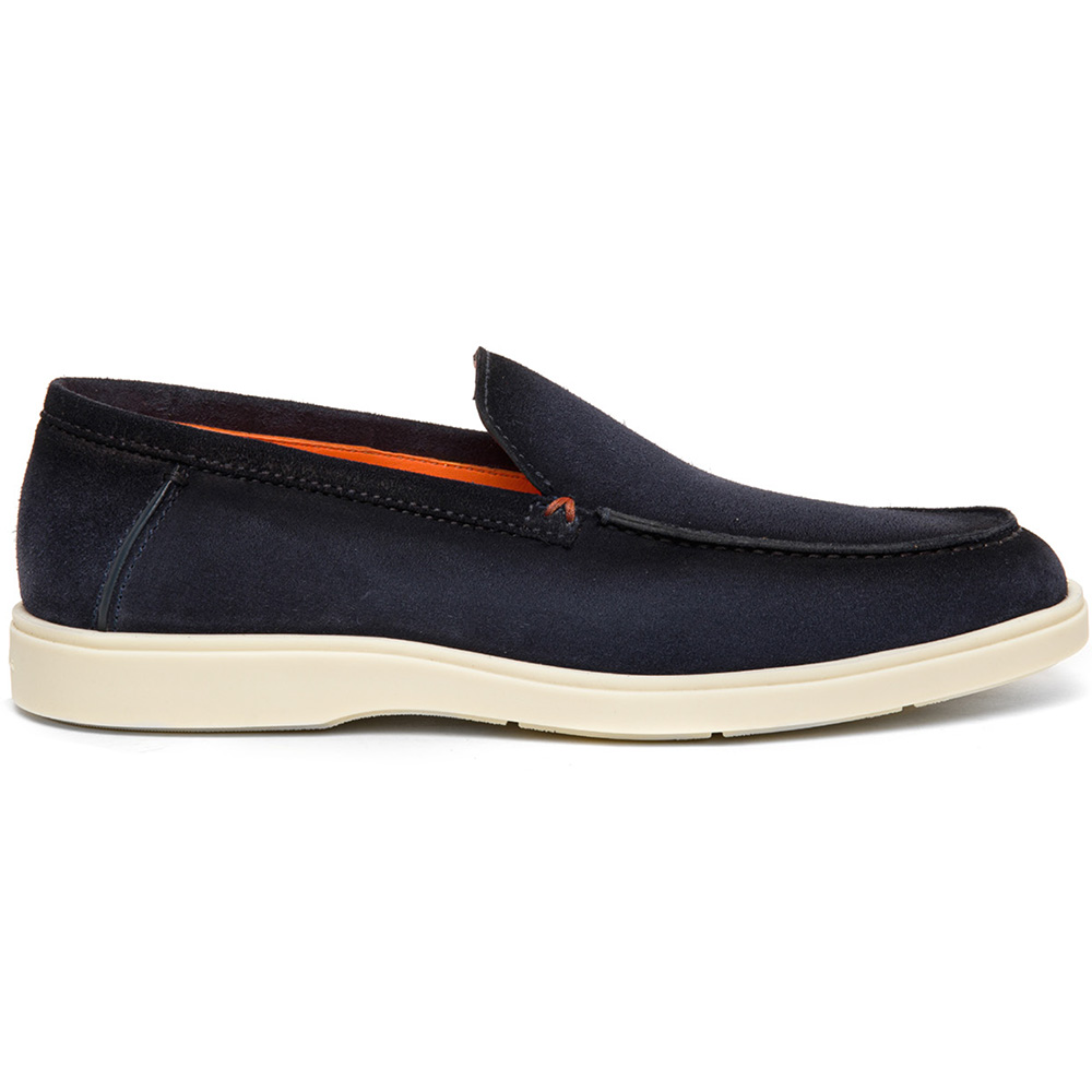 Santoni BOTANIST-A-GEXU60 Suede Loafer Blue Image