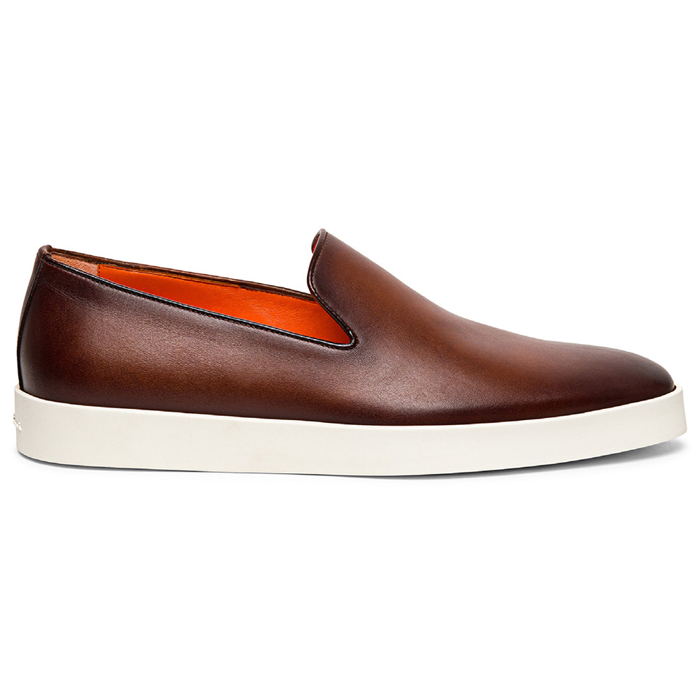 Santoni PANCIA-A-CLBM48 Slip-On Dress Sneaker Brown Image