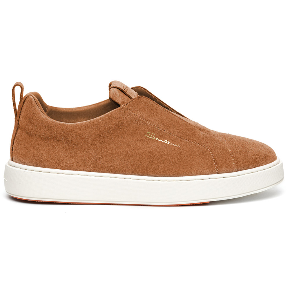 Santoni VICTOR-7-SEYM31 Suede Slip-On Sneaker Brown Image