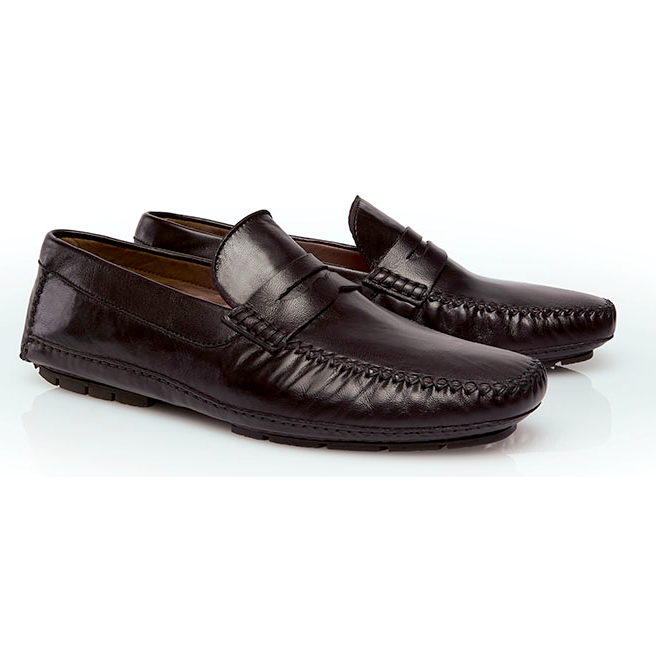 Stemar Ponza Nappa Driving Loafers Dark Brown | MensDesignerShoe.com