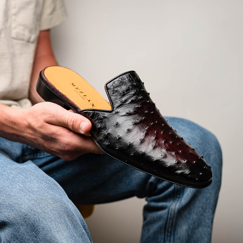 Mezlan Genuine Crocodile Skin Slip-on Shoe For Men in Burgundy