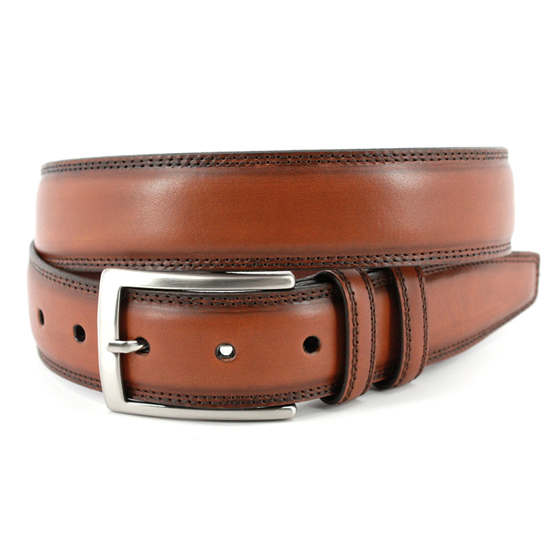 Torino Leather Hand Stained Italian Kipskin Belt Walnut ...