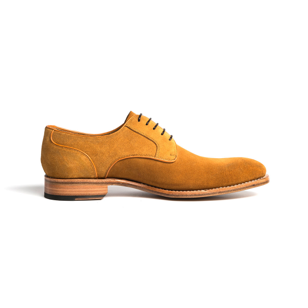 Ugo Vasare Clark Suede Derby Shoes Yellow | MensDesignerShoe.com