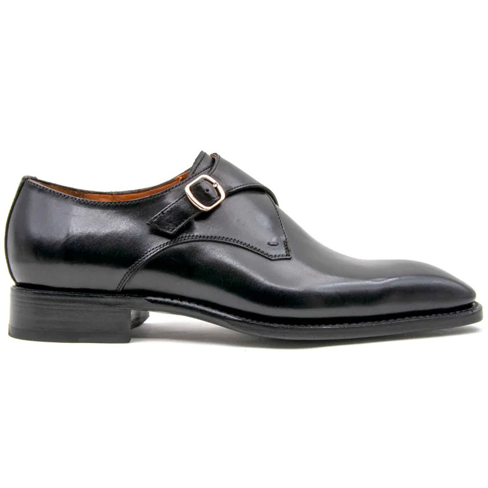Ugo Vasare Edward Sr Monkstap Shoes Black | MensDesignerShoe.com